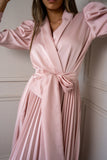 PALE PINK PLEATED SUN DRESS