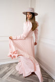 PALE PINK PLEATED SUN DRESS