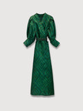 ROBE MANTEAU EN BROCART-VERT