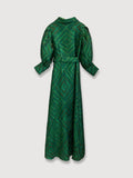 ROBE MANTEAU EN BROCART-VERT
