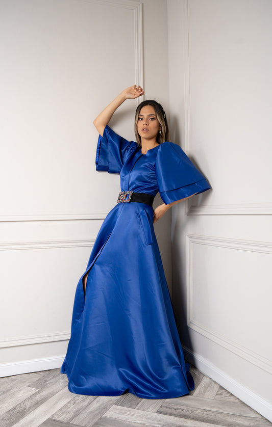 ROYAL BLUE TAFFETA DRESS