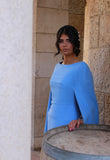 Blue cape dress