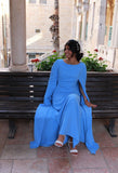 Blue cape dress