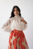 Set broderie skirt with organza top